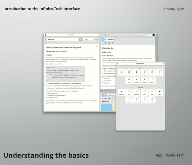 Introduction to the Infinite.Tech Interface